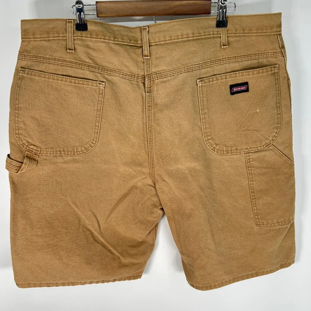 Genuine Dickies Mens Tan Duck Canvas Carpenter Shorts Size 42 Vintage Grunge